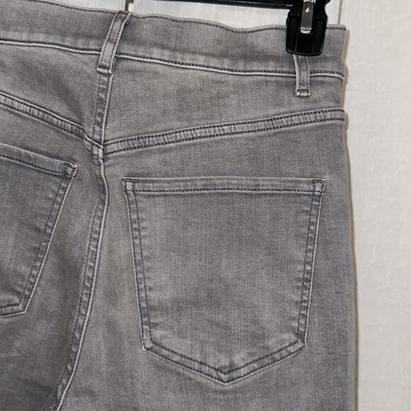 EXPRESS 6R Denim Perfect Light Gray Wash Slim High Rise Jeans - Picture 9 of 10